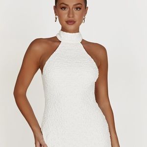 MESHKI WHITE MINI DRESS